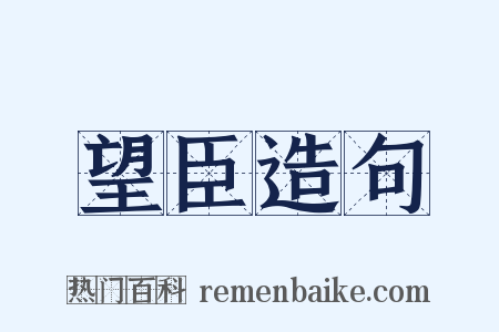 望臣造句是什么意思的图片